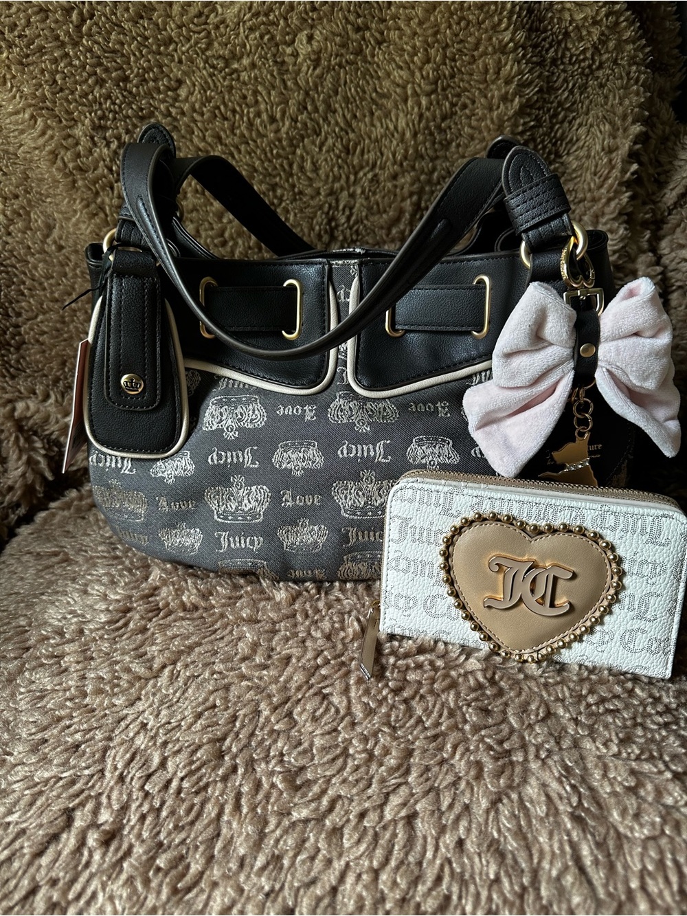 Juicy Couture Fan Club Satchel and Wallet